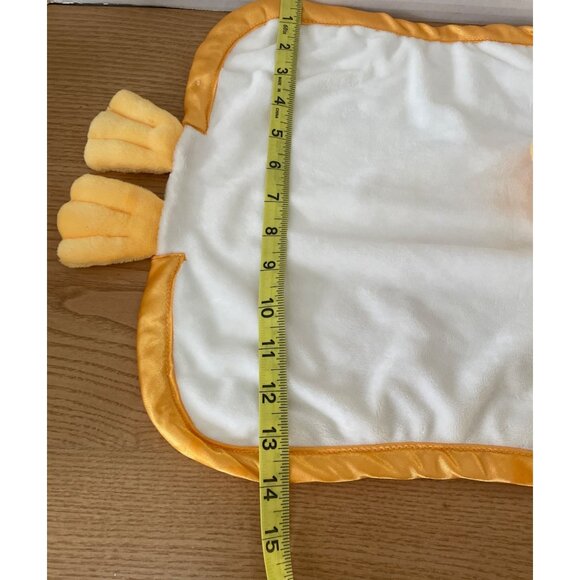 Baby Ganz Duckie Blanket Lovey Plush Security Blanket Duck Head Feet Satin HTF - Picture 10 of 10